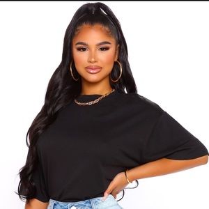 Sunday Ritual Oversized Top - Black